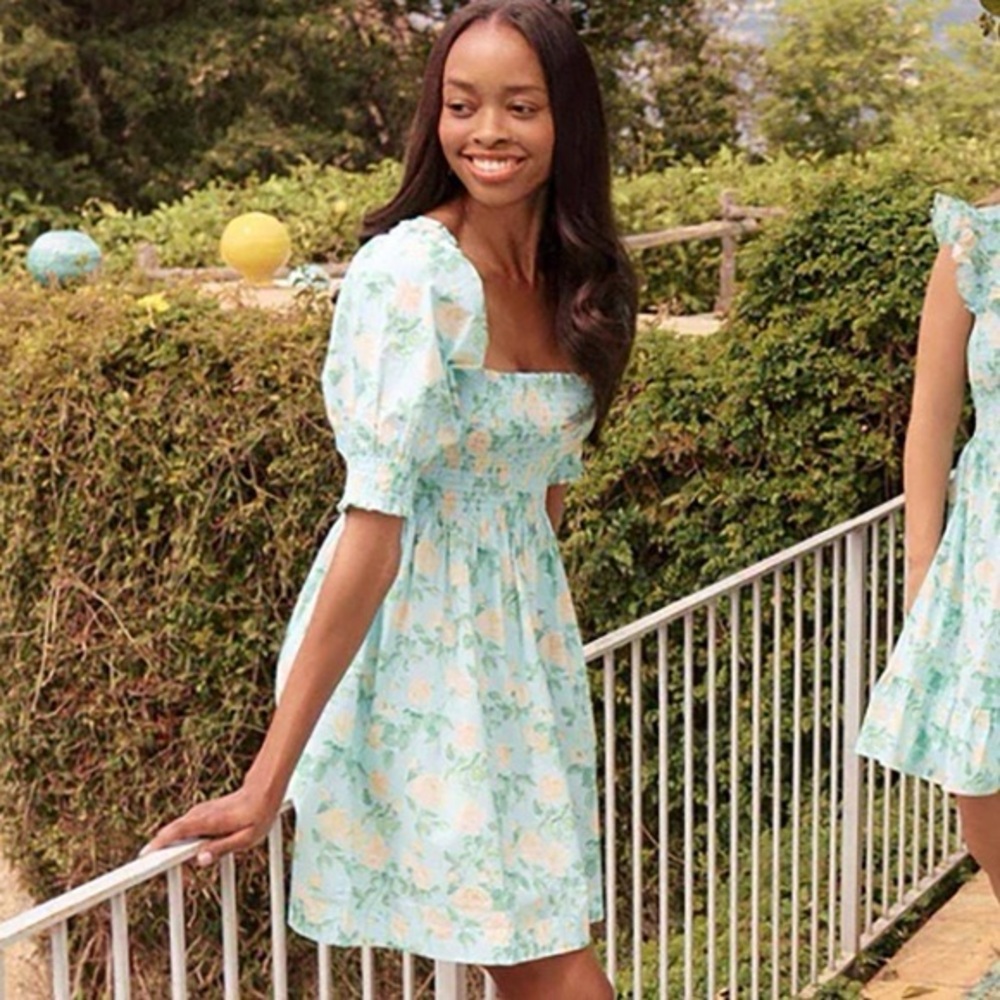 Hill House Athena Blue Roses Nap Dress - Picture 2 of 5